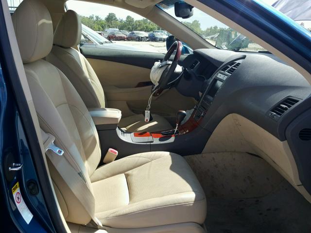 JTHBJ46G572125719 - 2007 LEXUS ES 350 BLUE photo 5