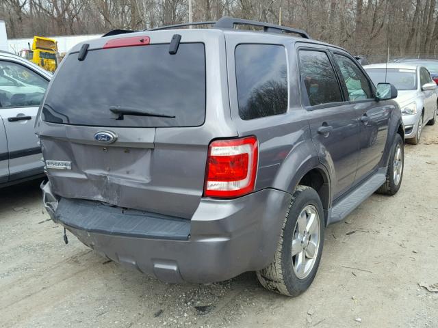 1FMCU03789KD04085 - 2009 FORD ESCAPE XLT GRAY photo 4