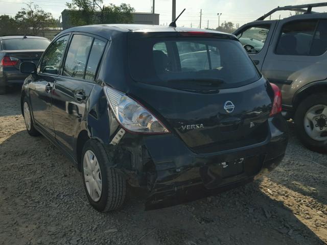 3N1BC1CPXAL355683 - 2010 NISSAN VERSA S BLACK photo 3