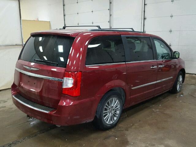 2C4RC1CGXDR509506 - 2013 CHRYSLER TOWN & COU BURGUNDY photo 4