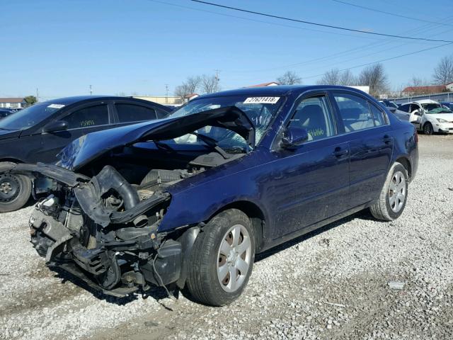 KNAGE123385216661 - 2008 KIA OPTIMA LX BLUE photo 2