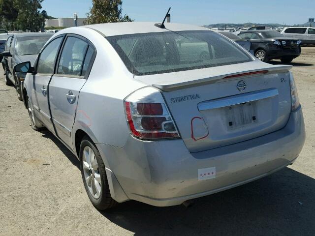 3N1AB6AP2BL645268 - 2011 NISSAN SENTRA 2.0 SILVER photo 3