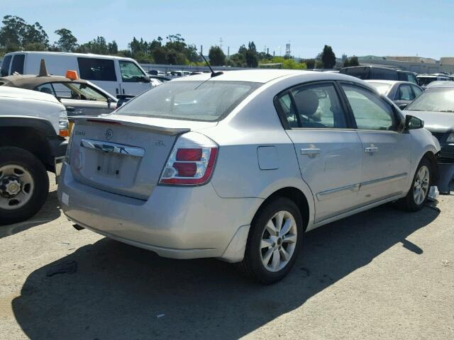 3N1AB6AP2BL645268 - 2011 NISSAN SENTRA 2.0 SILVER photo 4