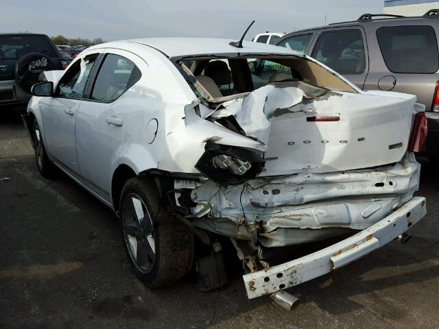 1B3BD2FG4BN591504 - 2011 DODGE AVENGER LU WHITE photo 3