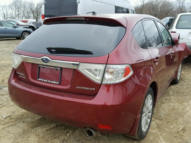 JF1GH6B63AH803826 - 2010 SUBARU IMPREZA 2. RED photo 4