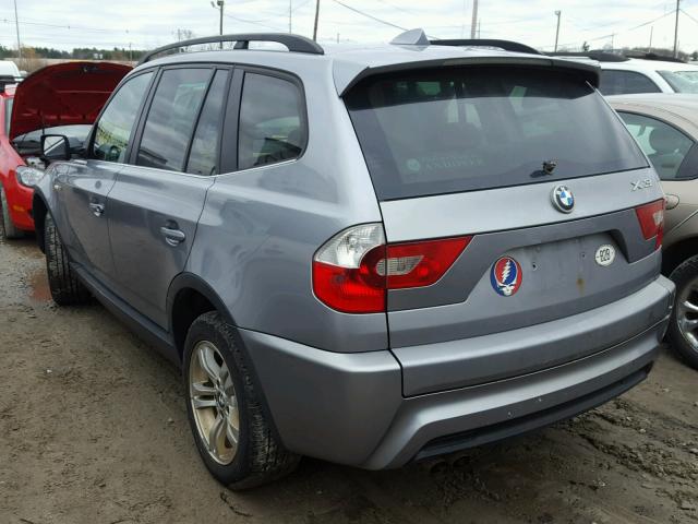 WBXPA93416WD27890 - 2006 BMW X3 3.0I GRAY photo 3