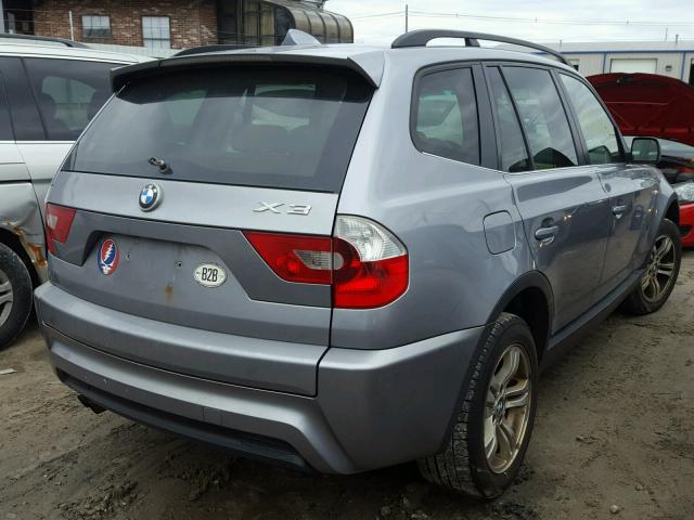 WBXPA93416WD27890 - 2006 BMW X3 3.0I GRAY photo 4