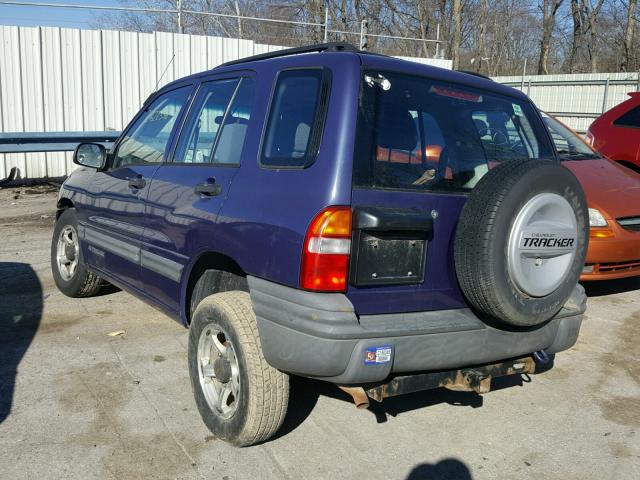 2CNBJ13CXX6924931 - 1999 CHEVROLET TRACKER BLUE photo 3