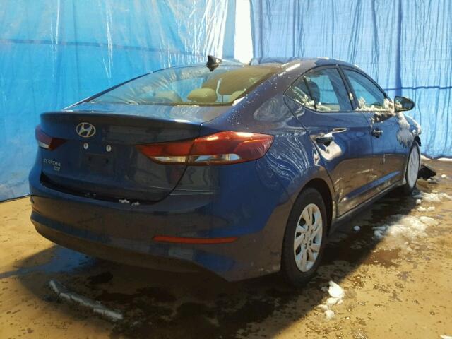 5NPD74LF6HH063509 - 2017 HYUNDAI ELANTRA SE BLUE photo 4