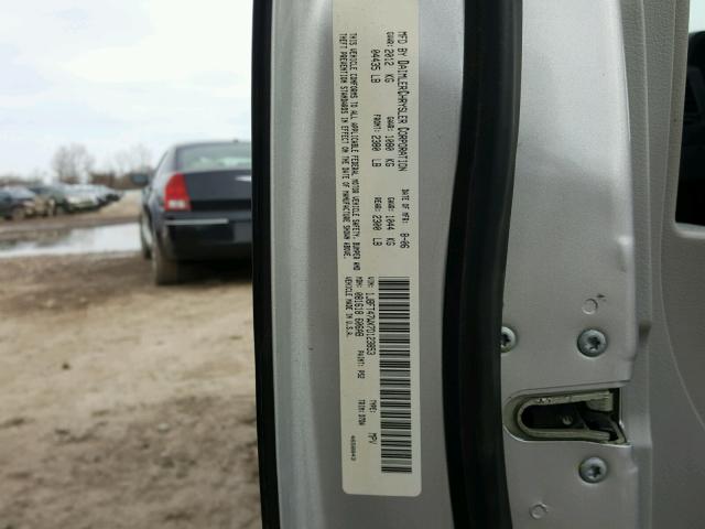 1J8FT47WX7D123853 - 2007 JEEP COMPASS SILVER photo 10