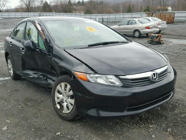 19XFB2F50CE385476 - 2012 HONDA CIVIC LX BLACK photo 1