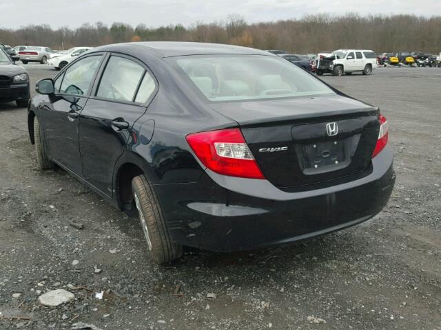 19XFB2F50CE385476 - 2012 HONDA CIVIC LX BLACK photo 3