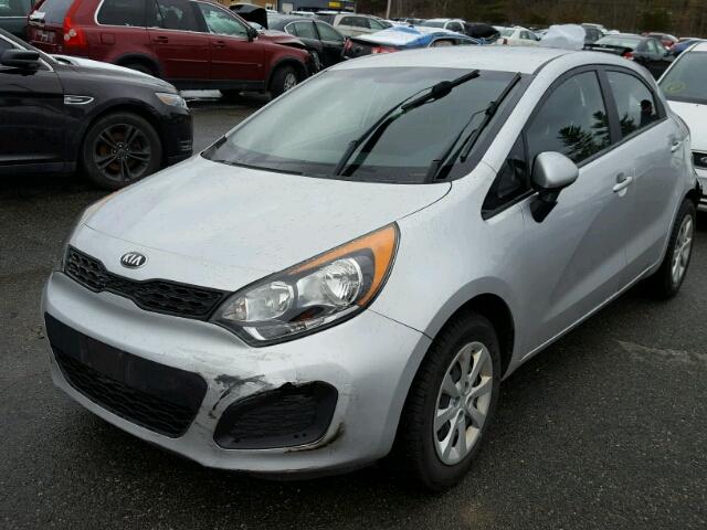 KNADM5A37D6301618 - 2013 KIA RIO LX SILVER photo 2