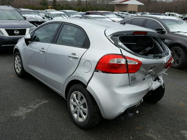 KNADM5A37D6301618 - 2013 KIA RIO LX SILVER photo 3