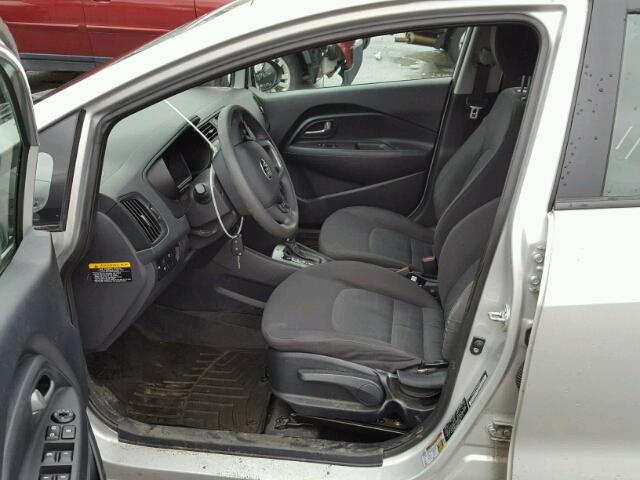 KNADM5A37D6301618 - 2013 KIA RIO LX SILVER photo 5