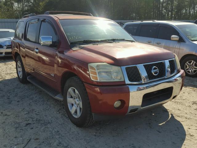 5N1AA08A15N722274 - 2005 NISSAN ARMADA SE RED photo 1