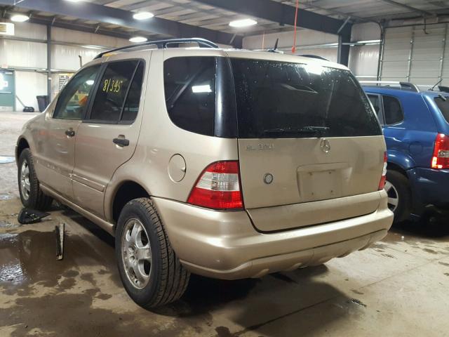 4JGAB54E52A320084 - 2002 MERCEDES-BENZ ML 320 GOLD photo 3