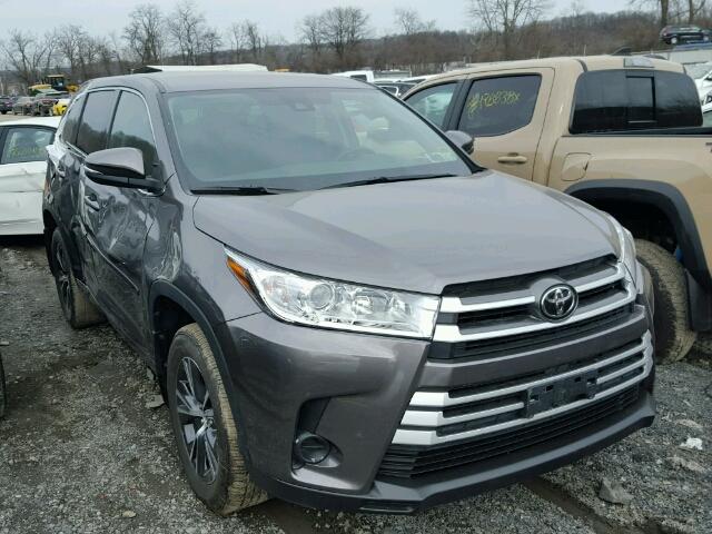 5TDBZRFH6HS465519 - 2017 TOYOTA HIGHLANDER GRAY photo 1