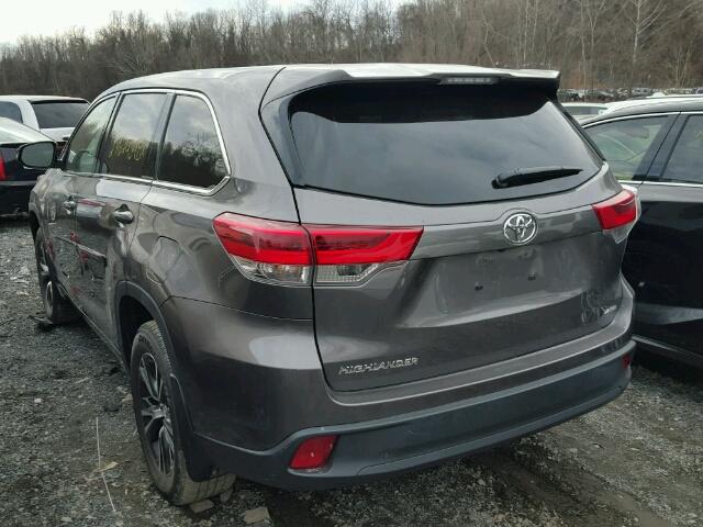 5TDBZRFH6HS465519 - 2017 TOYOTA HIGHLANDER GRAY photo 3