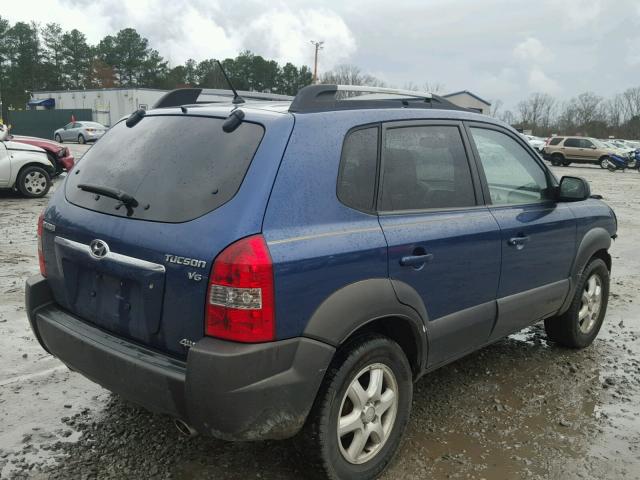 KM8JN72D45U148758 - 2005 HYUNDAI TUCSON GLS BLUE photo 4