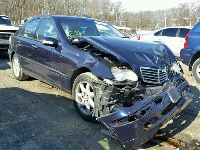 WDBRF61JX2F271954 - 2002 MERCEDES-BENZ C 240 BLUE photo 1