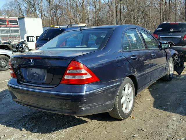 WDBRF61JX2F271954 - 2002 MERCEDES-BENZ C 240 BLUE photo 4