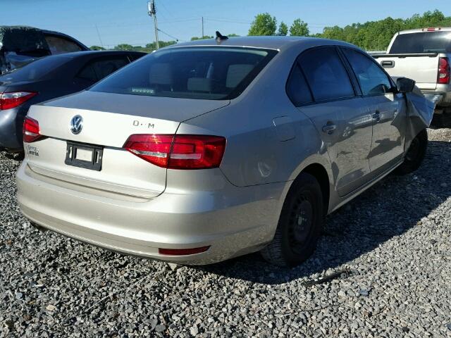 3VW2K7AJ5FM286160 - 2015 VOLKSWAGEN JETTA BASE 棕色 照片 4