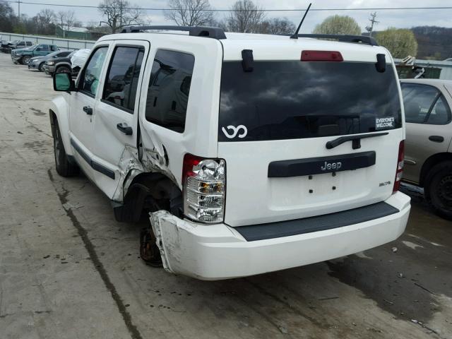 1J8GP28K88W141458 - 2008 JEEP LIBERTY SP WHITE photo 3