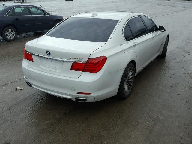 WBAKB8C58BC852345 - 2011 BMW 750LI WHITE photo 4