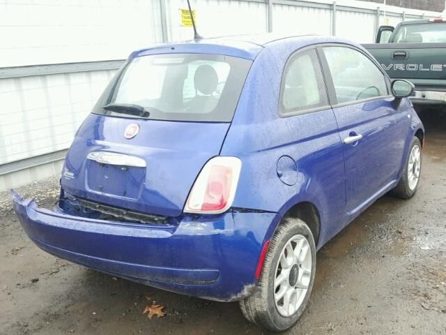 3C3CFFAR6DT570416 - 2013 FIAT 500 POP BLUE photo 4