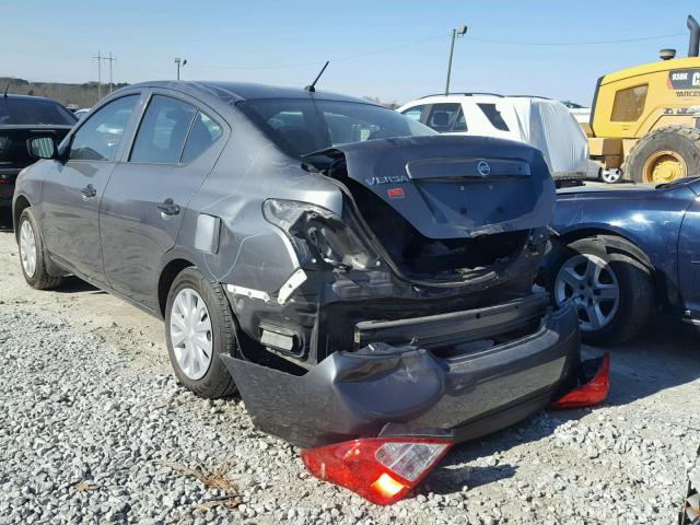 3N1CN7AP1HL895826 - 2017 NISSAN VERSA S GRAY photo 3