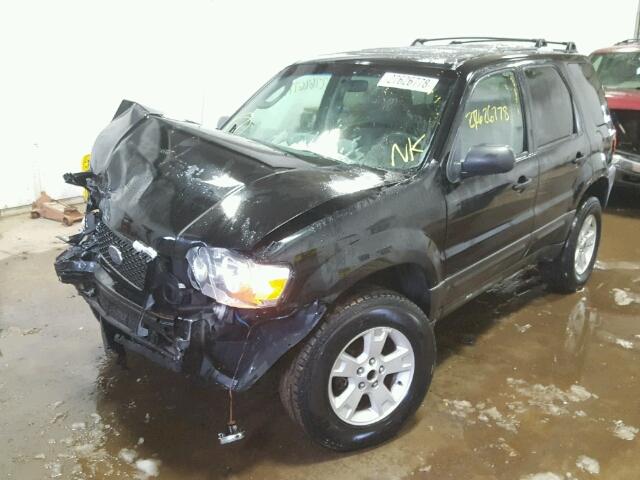 1FMYU03136KA38889 - 2006 FORD ESCAPE XLT BLACK photo 2