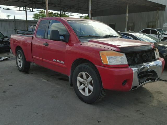 1N6BA06A48N300271 - 2008 NISSAN TITAN XE RED photo 1