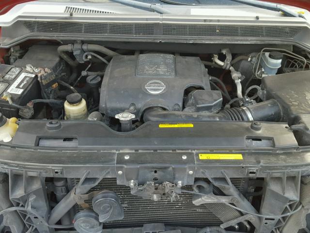 1N6BA06A48N300271 - 2008 NISSAN TITAN XE RED photo 7