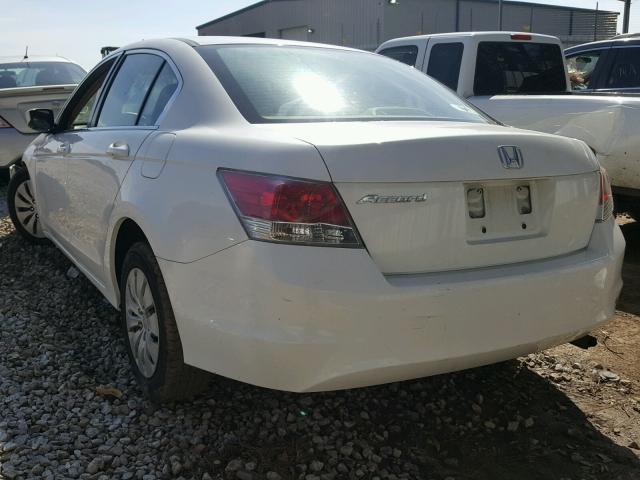 1HGCP26358A129901 - 2008 HONDA ACCORD LX WHITE photo 3