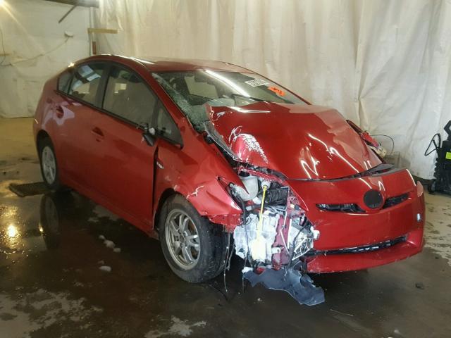 JTDKN3DU9A0023321 - 2010 TOYOTA PRIUS RED photo 1