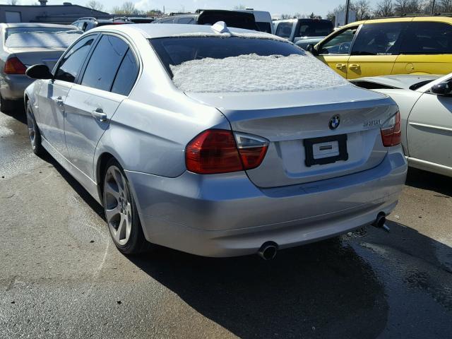 WBAVB77508NH80252 - 2008 BMW 335 I SILVER photo 3