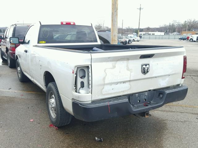 3C6LD4AT6CG326152 - 2012 DODGE RAM 2500 S WHITE photo 3