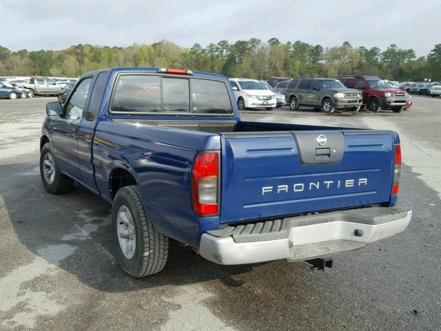 1N6DD26S92C346332 - 2002 NISSAN FRONTIER K BLUE photo 3