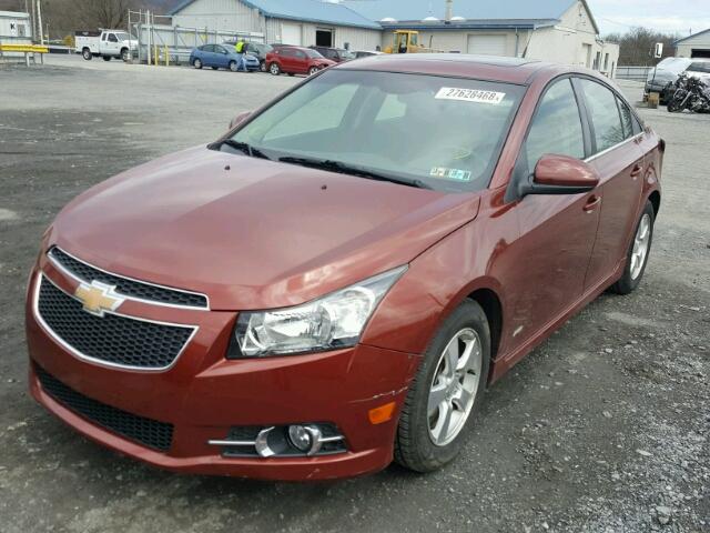 1G1PF5SC6C7204825 - 2012 CHEVROLET CRUZE LT ORANGE photo 2