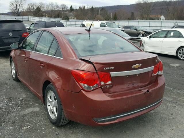 1G1PF5SC6C7204825 - 2012 CHEVROLET CRUZE LT ORANGE photo 3