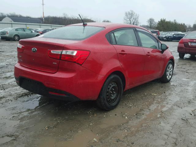 KNADM4A39D6160593 - 2013 KIA RIO LX Կարմիր լուսանկար 4