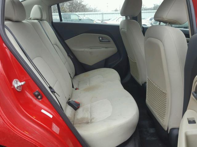 KNADM4A39D6160593 - 2013 KIA RIO LX Կարմիր լուսանկար 6