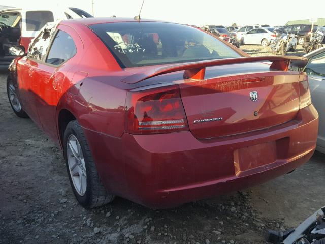 2B3KA43G48H325328 - 2008 DODGE CHARGER RED photo 3