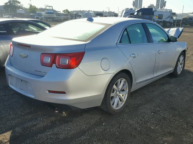 1G11H5SL1EF122848 - 2014 CHEVROLET MALIBU LTZ 银色 照片 4