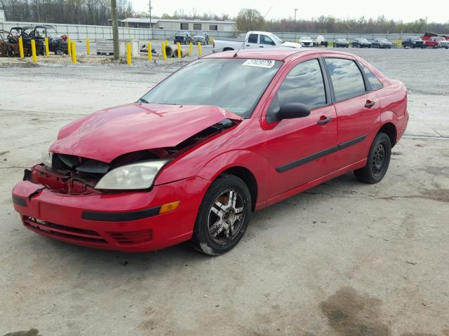 1FAFP34N76W206943 - 2006 FORD FOCUS ZX4 RED photo 2