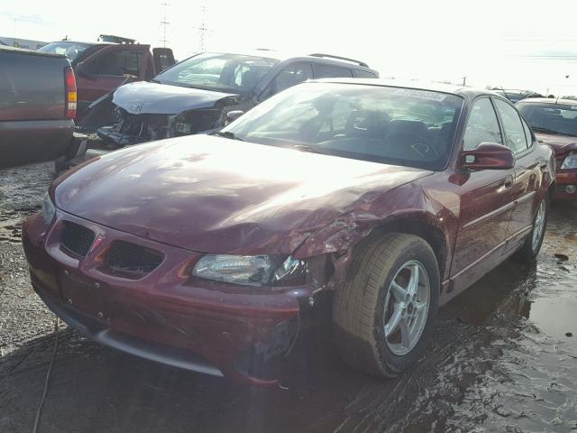 1G2WP52K6YF349954 - 2000 PONTIAC GRAND PRIX MAROON photo 2