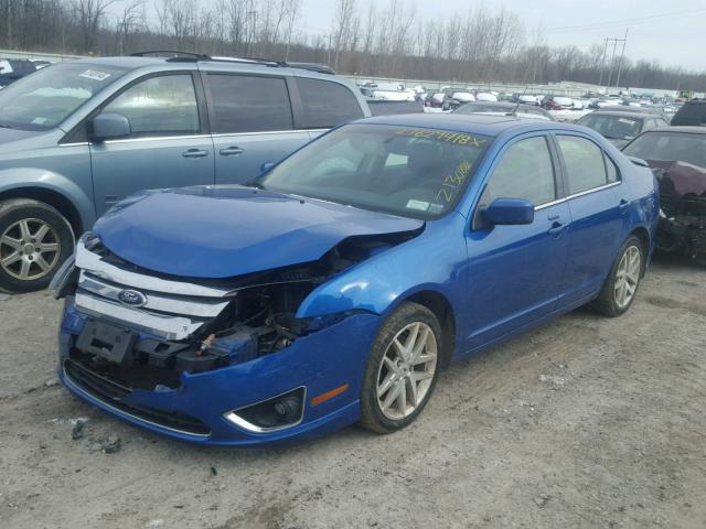 3FAHP0JA8CR447644 - 2012 FORD FUSION SEL BLUE photo 2