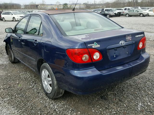 1NXBR32E75Z540479 - 2005 TOYOTA COROLLA CE BLUE photo 3