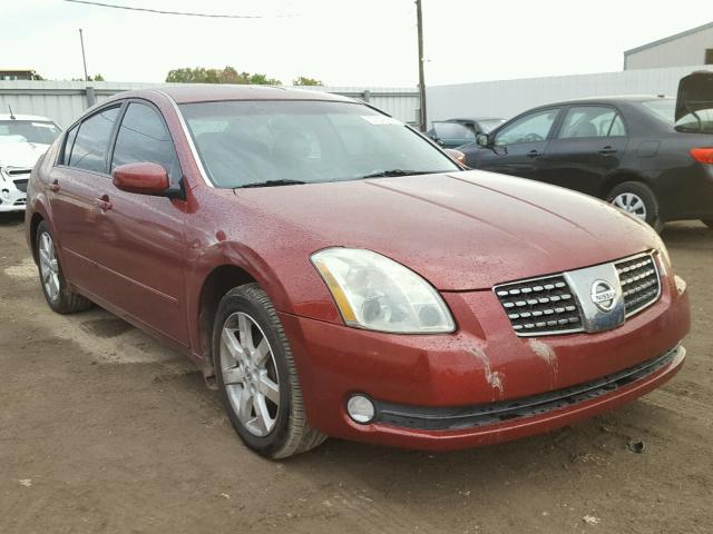 1N4BA41E74C877747 - 2004 NISSAN MAXIMA SE BURGUNDY photo 1